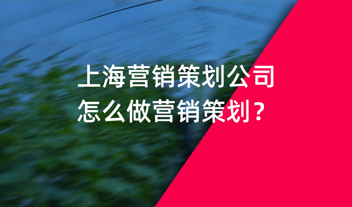 上海營銷策劃公司怎么做營銷策劃？