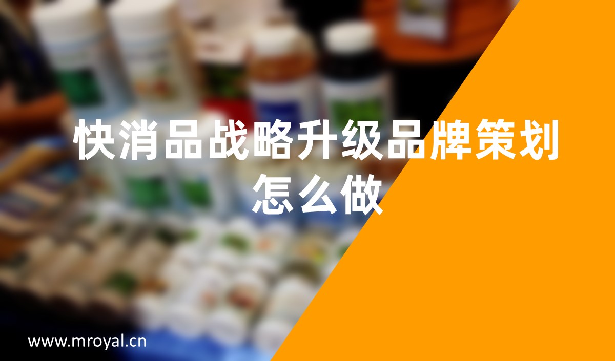 快消品戰(zhàn)略升級(jí)品牌策劃怎么做